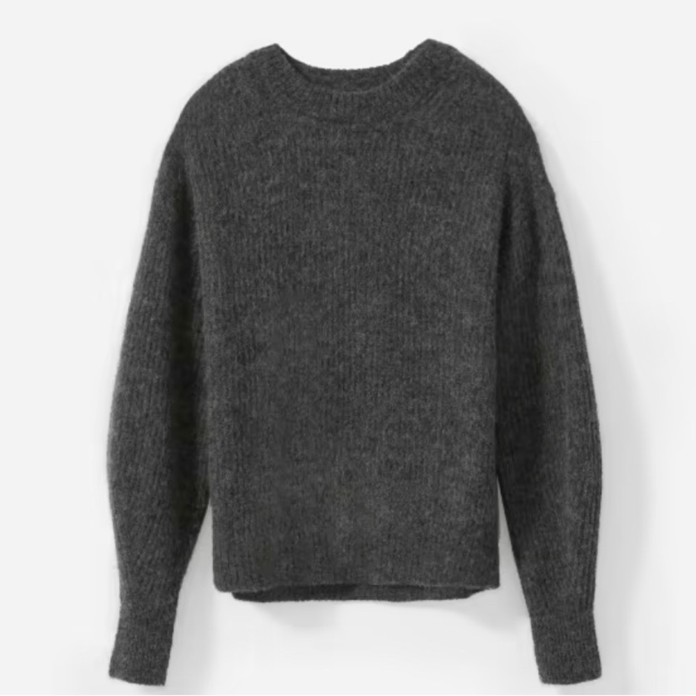 Everlane Alpaca Crew - Charcoal - Small